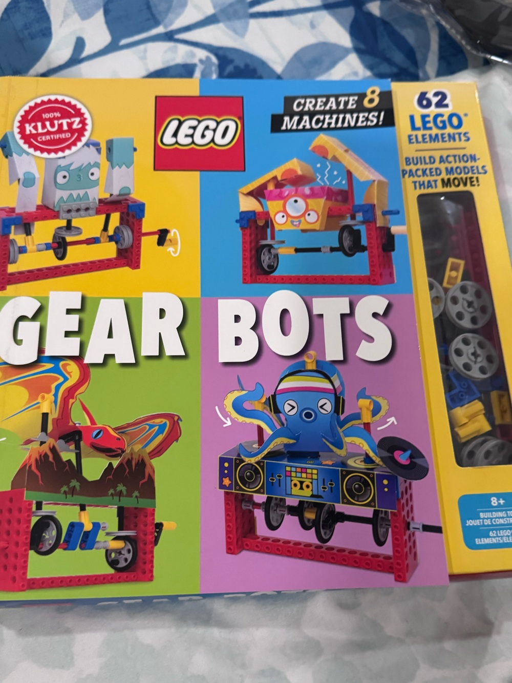 Lego Gear Bots Building Set - Red, Yellow, Blue, Green, Purple